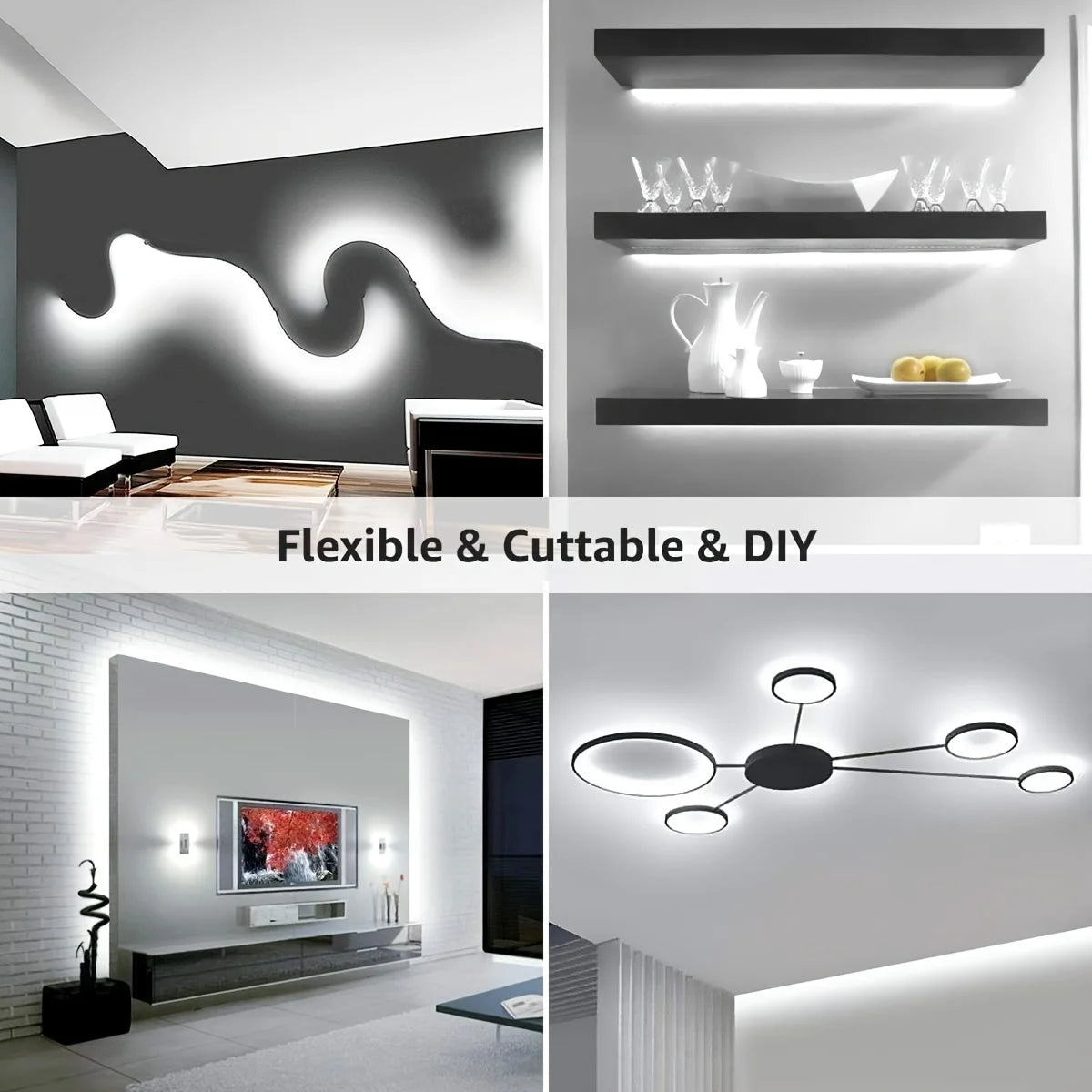 LED Lights Strip 2835 With Touch Dimmer Flexible Diode Tape 5V USB Powered For DIY Backlight Mirror Stair Cabinet Room Decor Vue