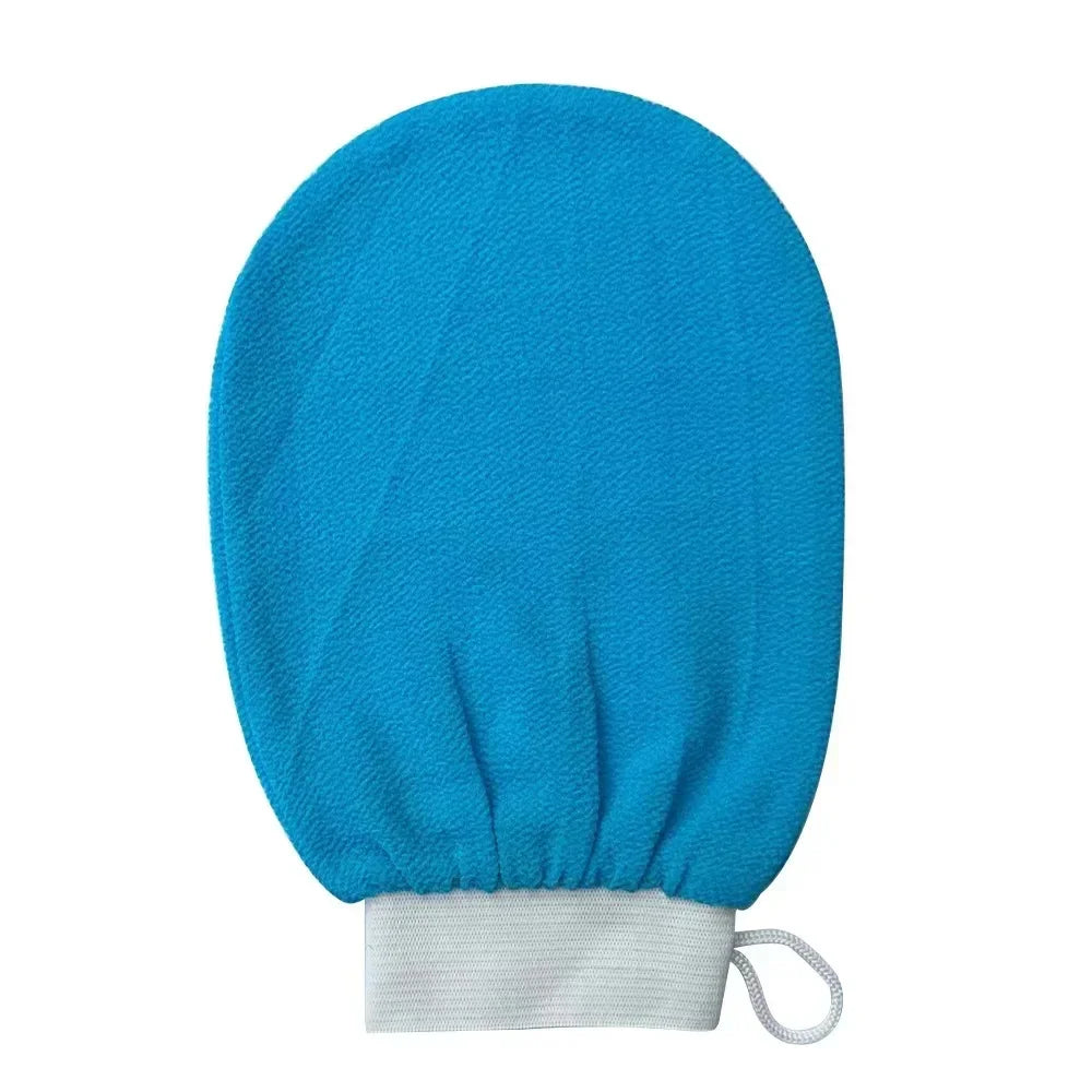 1PC Gloves Dead Skin Facial Massage Scrub Exfoliating Back Scrub Gloves Durable Multi Color Deep Cleansing Towels For Shower Vue M73 Blue viscose