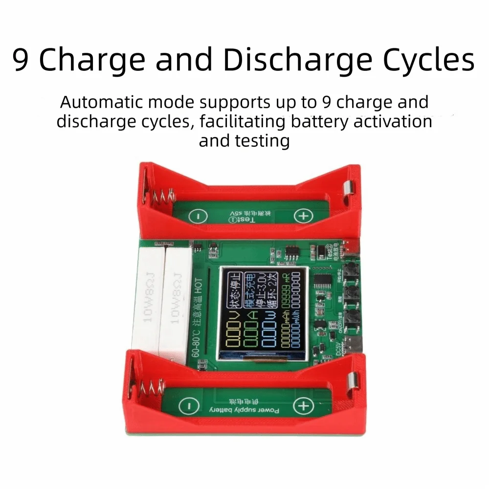 Type-C Interface Battery Capacity Tester Cycle Detector Tester Internal Resistance Tester Automatic Charge Discharge Vue