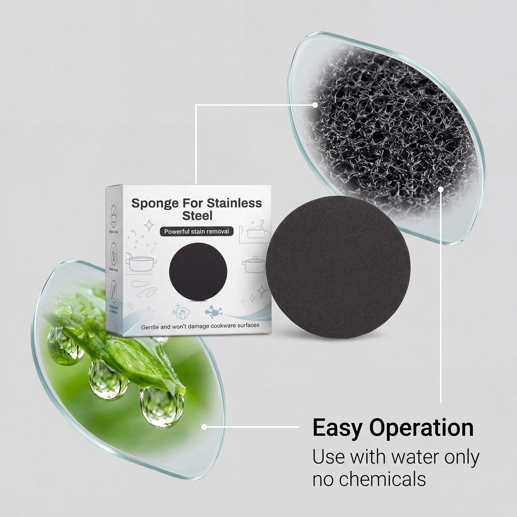 Round Non-Scratch Dish Scrubber Sponges – 1/3 Pack Kitchen Dish Scrubber Sponge Vue