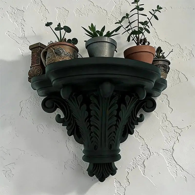 Gothic Floating Wall Shelves Corner Display Storage Wall Mount for Flower Pot Book Photo Frame Home Decor Living Room Bedroom Vue