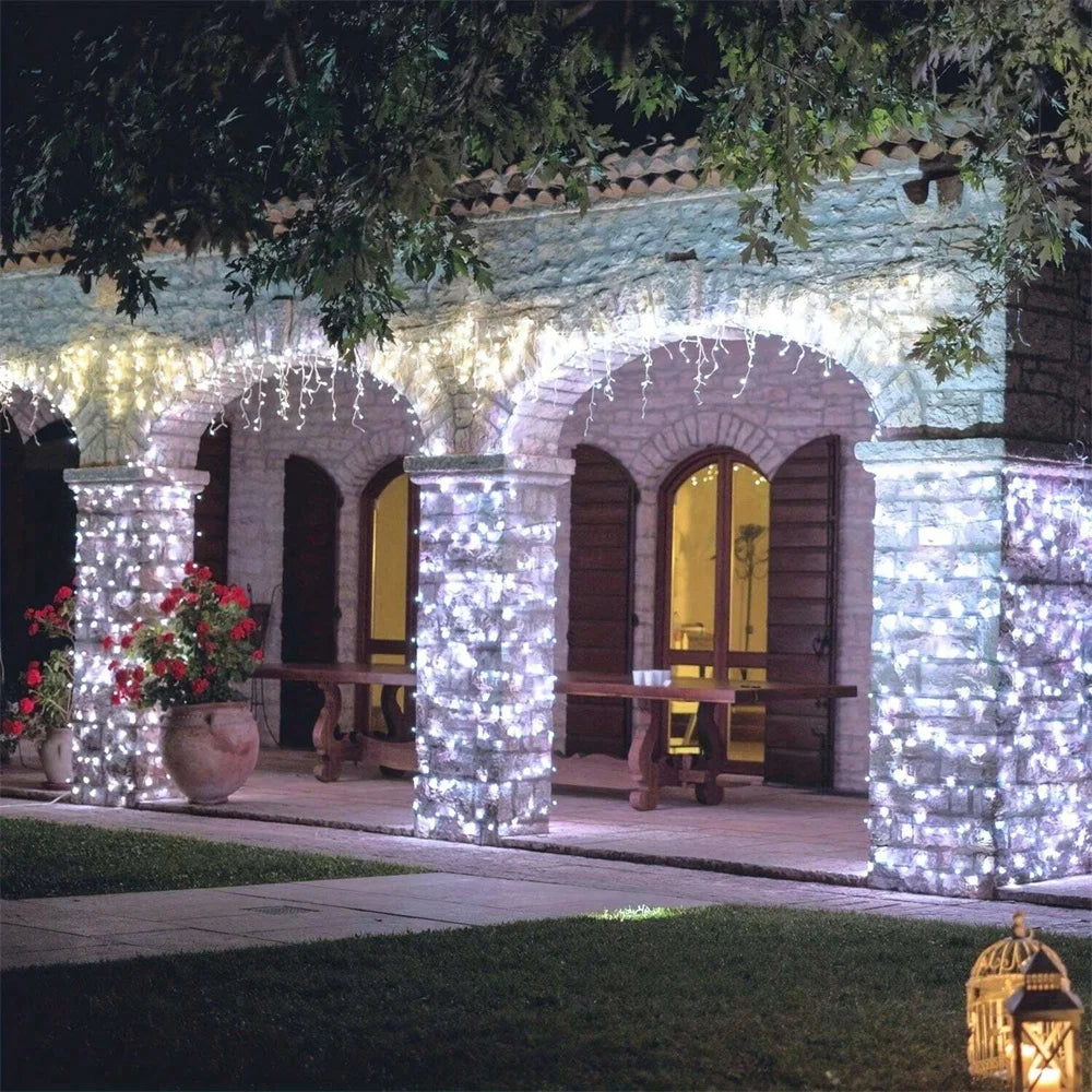 1PC 7M/12M/22M/32M Copper Wire Fairy Light String,Solar-powered,8 Lighting Modes,Used for Wedding,Indoor,Festival,Bedroom,Party Vue