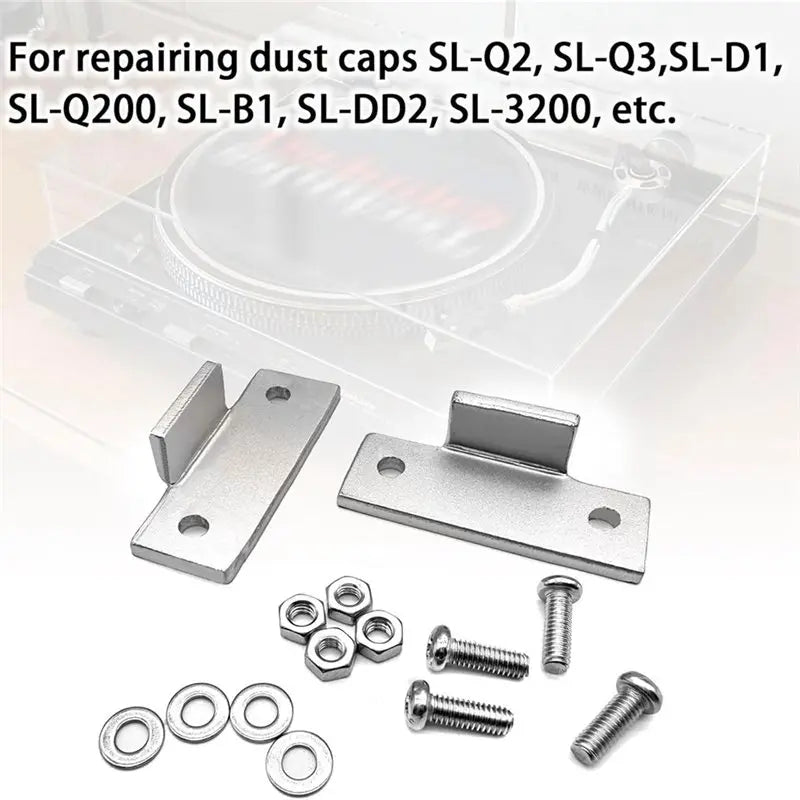 Hot-For Technics SL-D2 Dust Cover Repair Kit, Includes Accessories& Hinge Replacement Parts For Vinyl Record Turntables Vue