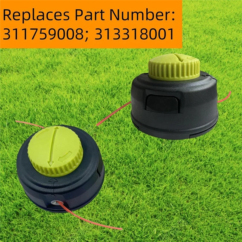 313318001 Trimmer Head Kit Replacement For Ryobi String Trimmer P2009 RY15523A RY15523AVNMABKW Vue