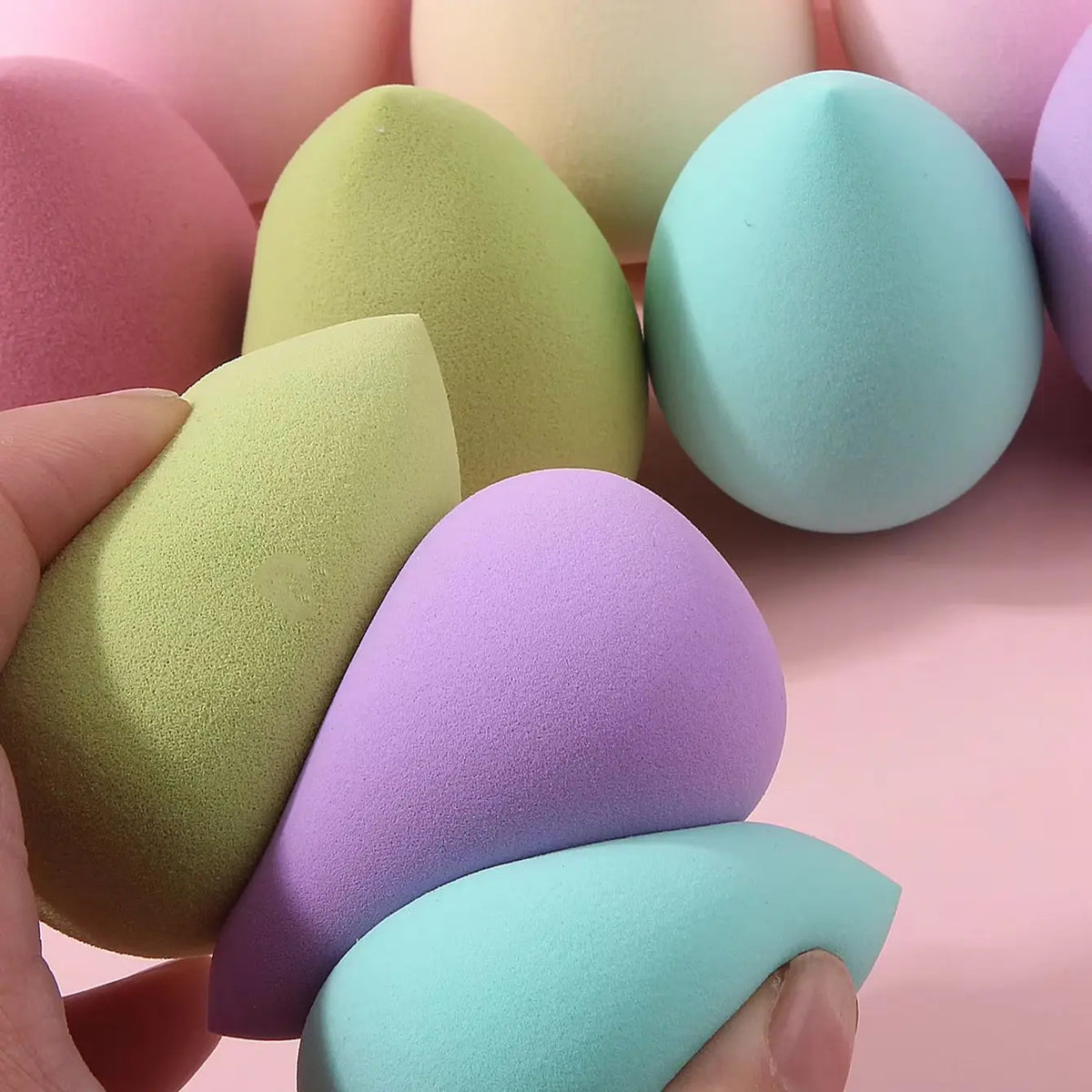 12PCS Multicolor Beauty Sponge Teardrop Makeup Sponge Soft Latex Free Foundation Blending Sponge Cosmetic Makeup Applicator Tool Vue