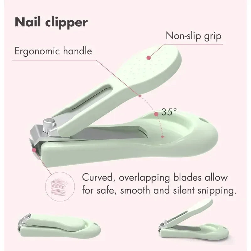 vvocci Baby Scissors Nail File Tweezers Manicure Kit and Pedicure kit for Baby Nail Care Set with Cute Cas Baby Nail Clippers Vue