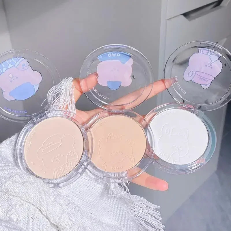 Matte Oil Control Pressed Powder Lightweight Tulle Waterproof Setting Powder Palette Face Fixed Powder Nature Makeup Cosmetics Vue