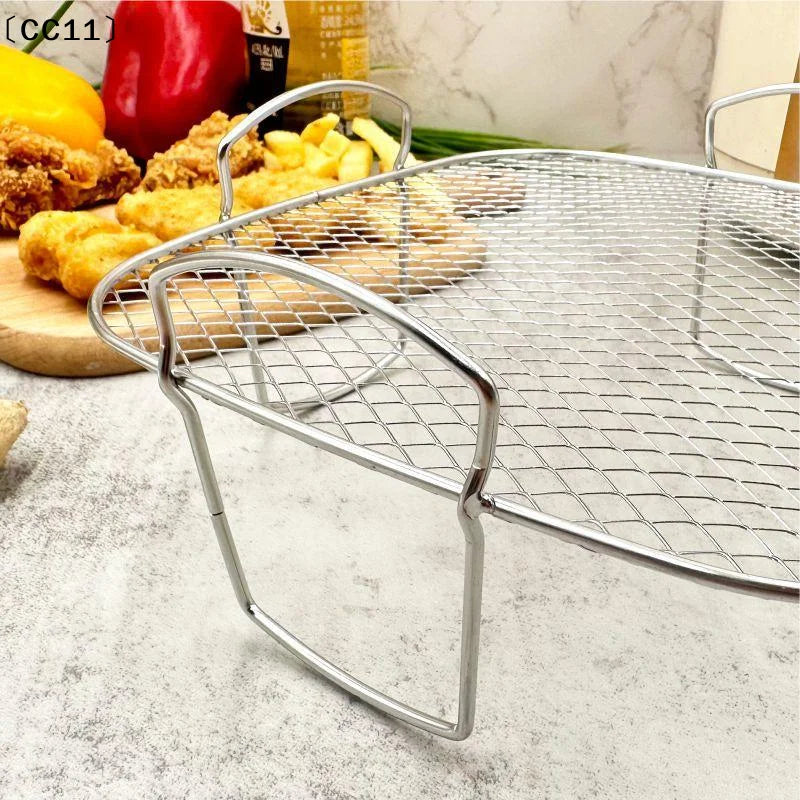 Air Fryer Grille Suitable Fryers Oven Grill Stainless Steel Stackable