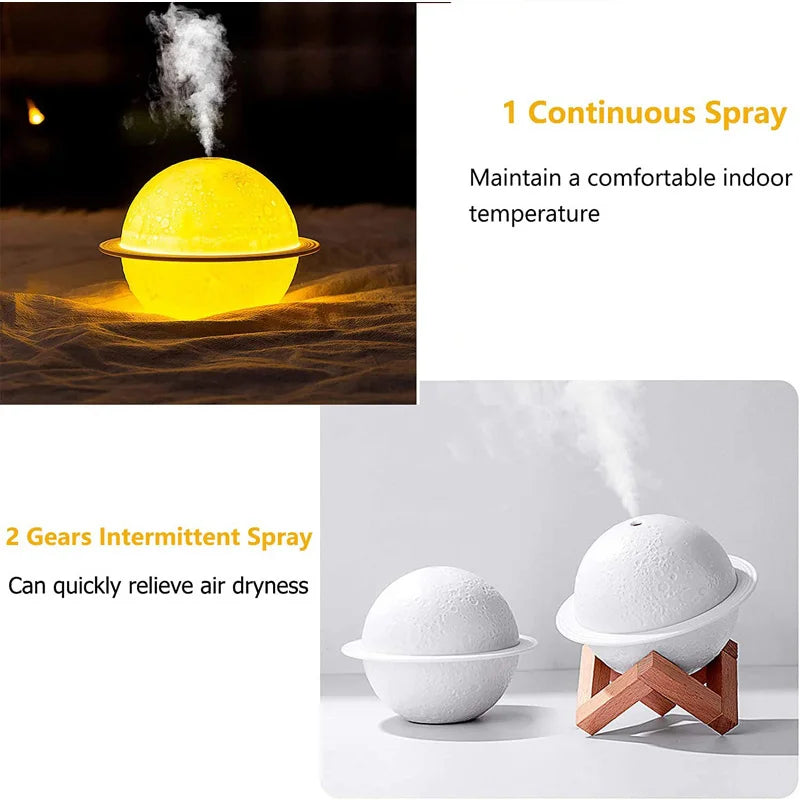 3D Moon Ultrasonic Humidifier & Aroma Diffuser with LED Light Ultrasonic Humidifier Vue