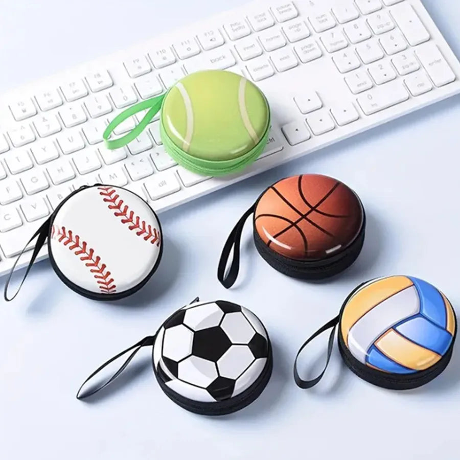Creative Ball Pattern Coin Purse for Kid Boys Girls Small Gift Fashion Change Purses Mini Wallets Zipper Storage Box Vue