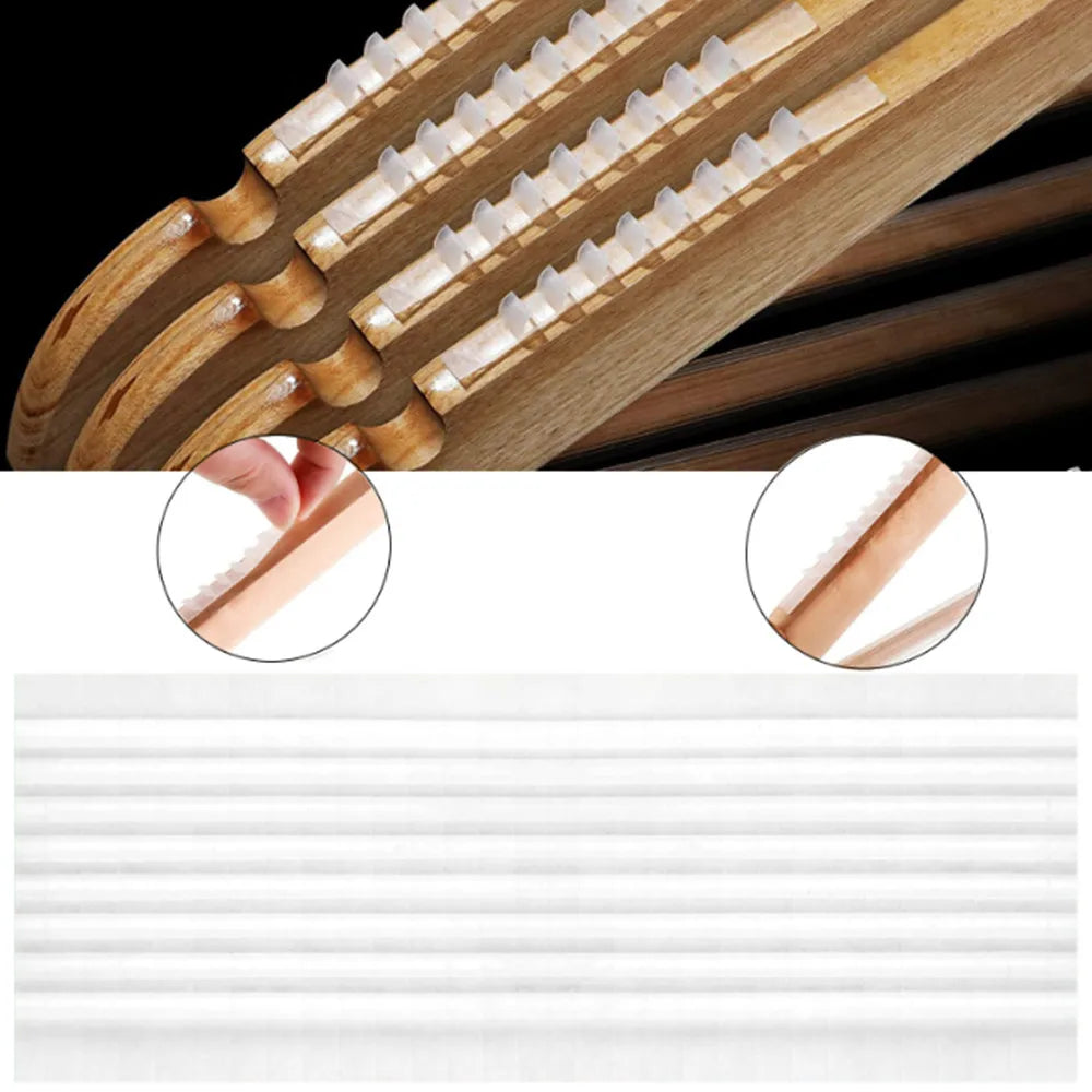 200pcs Clear Non-Slip Rubber Hanger Grips Hanger Strips Adhesive Clothes Hanger Grips Closet Accessories Vue Default Title
