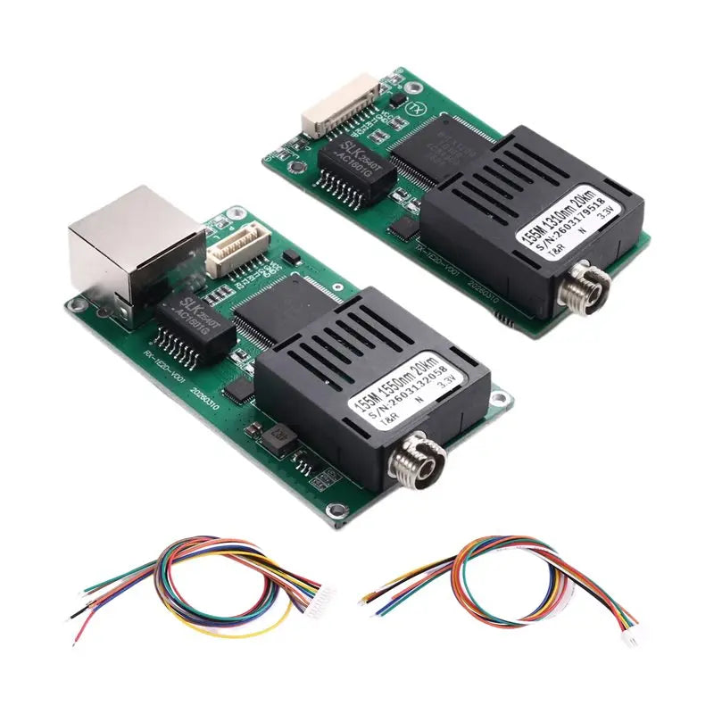 Hot-TX+RX 2CH 20KM TTL Optical Transceiver Module Kits DC 5.5-26V Vue