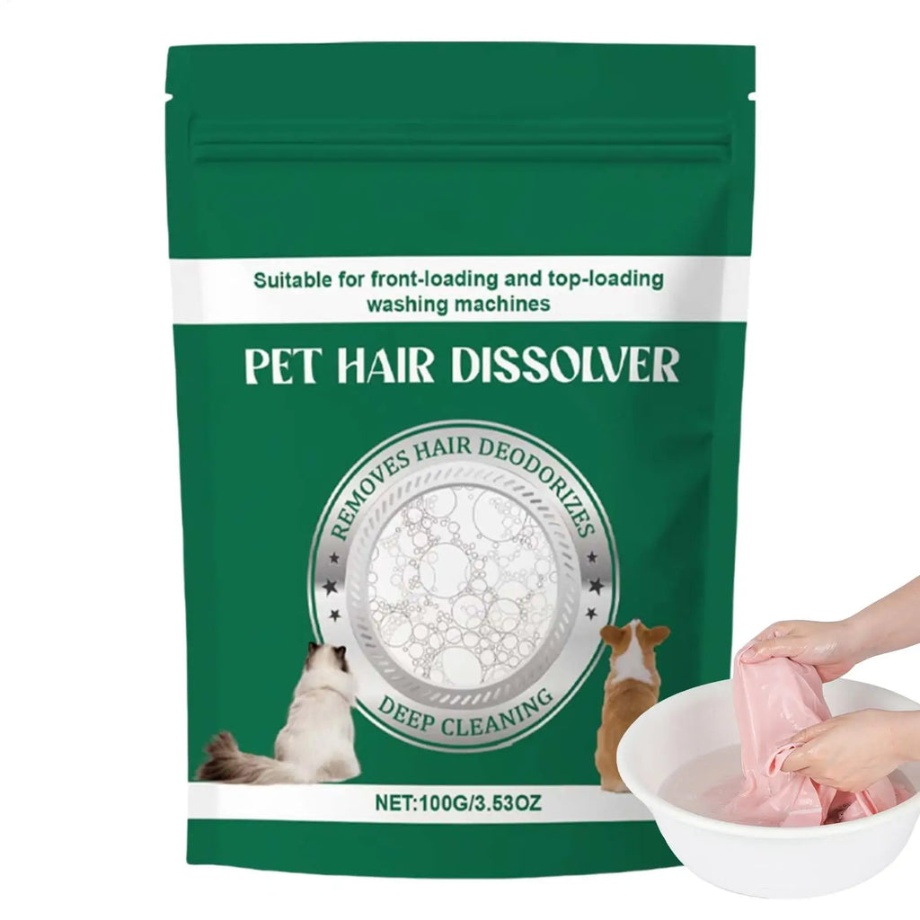 Pet Hair Dissolver Laundry Pods, Safe Fabric Care Sheets for Washing Machine, Effective Cat Dog Hair Remover for Family Home Vue