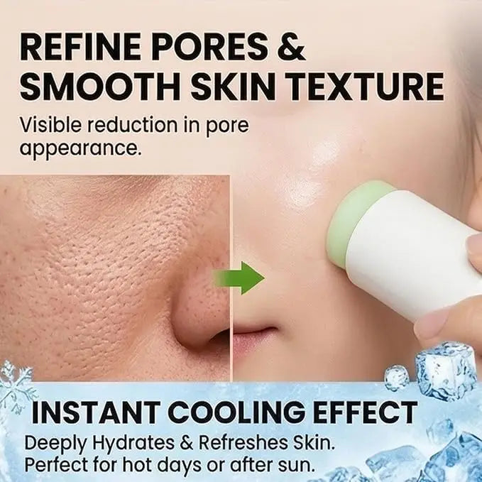 Cactus Pore Relief Multi Balm Stick Cooling & De-Puffing Face Balm for Enlarged Pores,Pore Minimizer,Smooths Texture Non-Greasy Vue