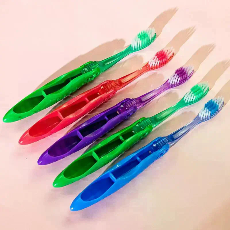 1/3/5pcs Portable Disposable Foldable Travel Camping Toothbrush Hiking Tooth Brush Tooth Cleaning Tool Folding Travel Toothbrush Vue
