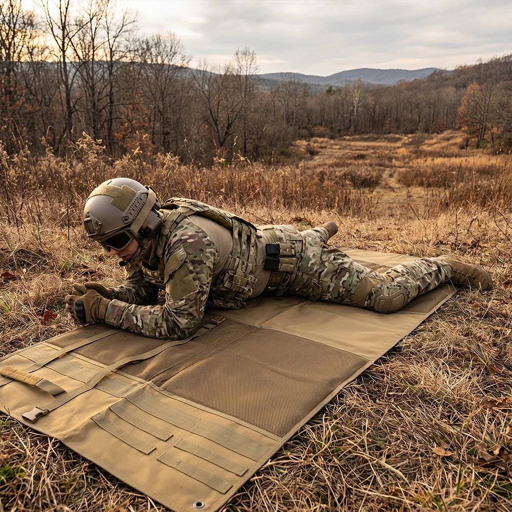 Tactical Shooting Mat, Nylon Moisture-proof Floor Mat, Portable Camping Mat, Military Fan Equipment Vue