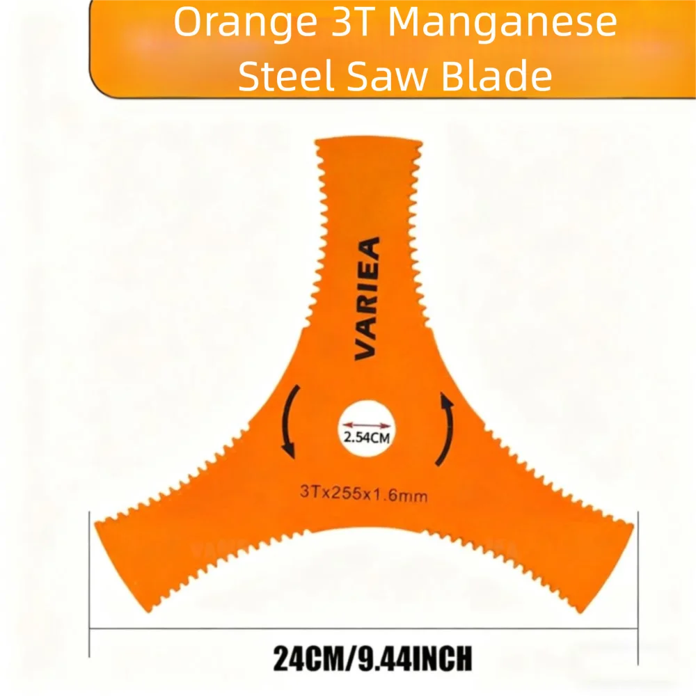 Manganese Steel Lawn Mower Cutter Three Teeth Imported Three Teeth Cutter Steel Quenching Manganese Steel Cutter Grass Cutting Vue Style A