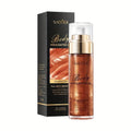 85ml, Golden Brown Body Glow Oil, Moisturizing and Hydrating, Gives Skin a Radiant and Charming Glow, Perfect for Holiday Celebrations and Party Events. Vue 1Pc