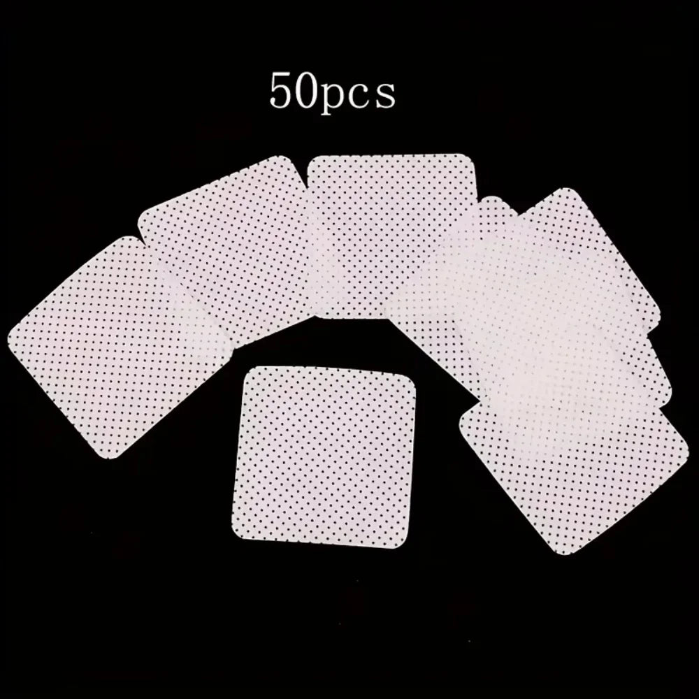 Lint Free Nail Wipes 50Pcs Eyelash Extension Glue Wipes Cleaner Cloth Non-Woven Fabric Nail Gel Polish Remover Cotton Pads Vue 50Pcs White