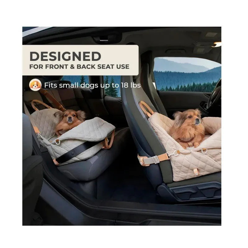 Multifunctional Pet Bag, Fashionable Pleated Cotton Three-in-one Car-mounted Dog Bag Cat Bag Pet Bed Vue