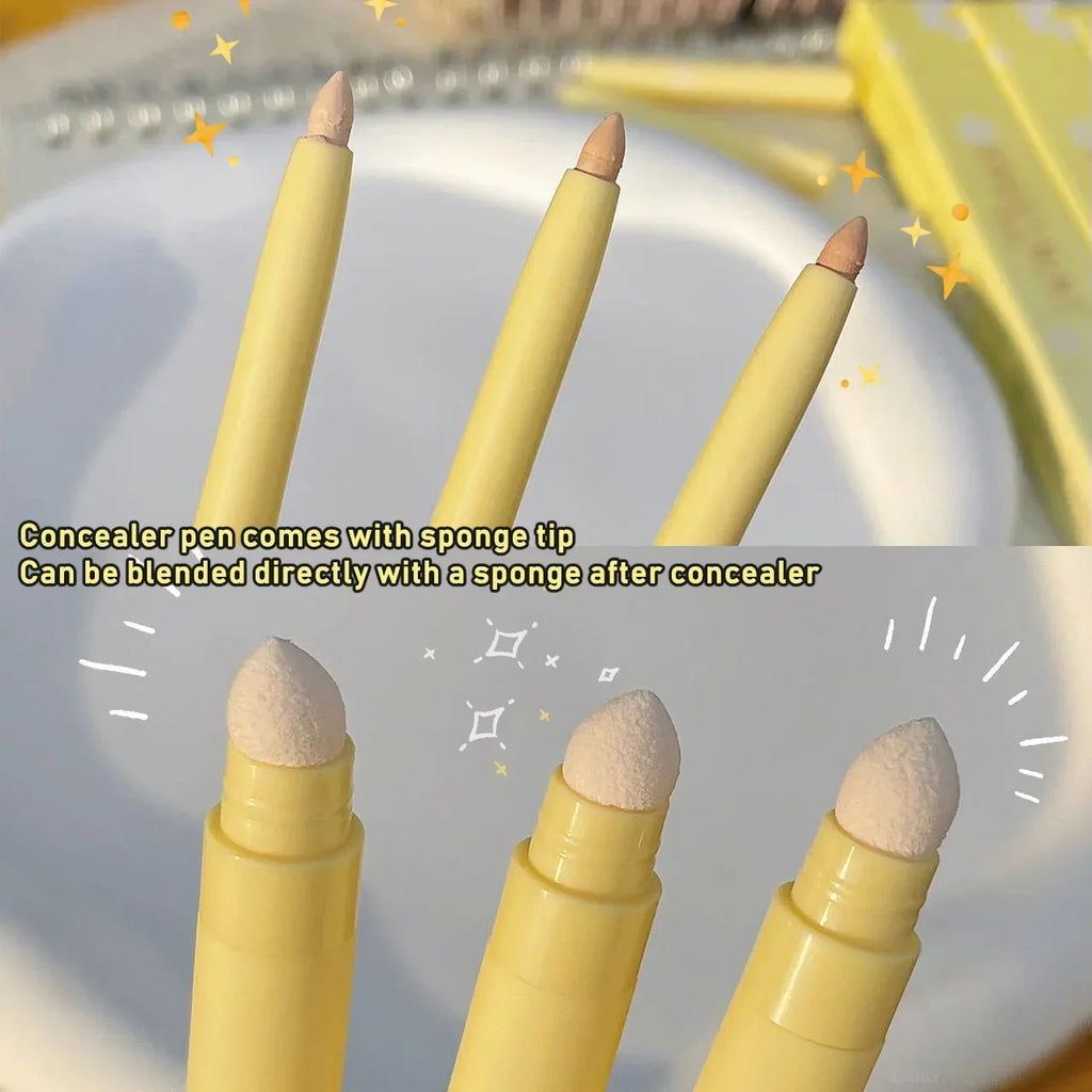 Full Cover Concealer Stick Pencil Conceal Spot Blemish Cream Foundation Waterproof Double-ended Contour Makeup Tool Cosmetic Vue