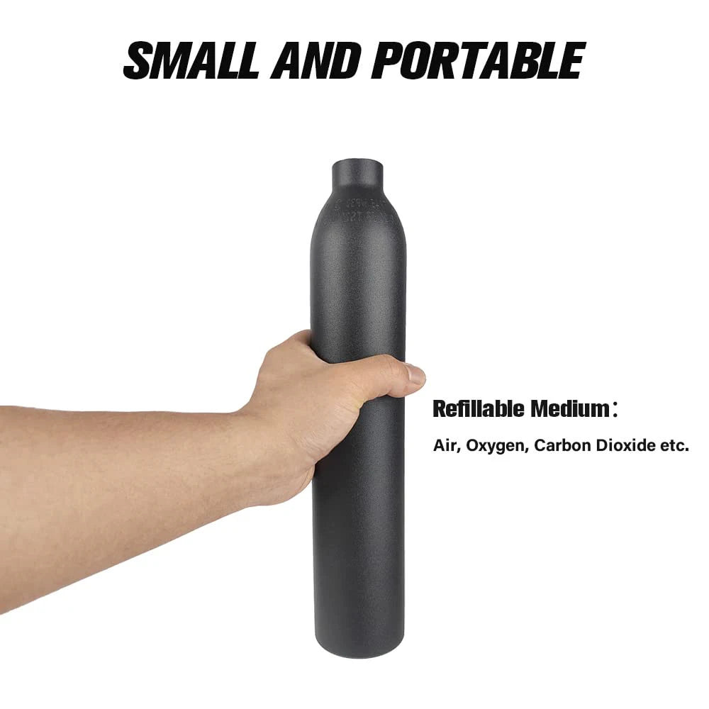 High Pressure Air Cylinder 4500psi Soda Drink Gas Filling Bottle 300Bar Aquarium Plant CO2 Tank Dive Oxygen Tank Thread M18*1.5 Vue