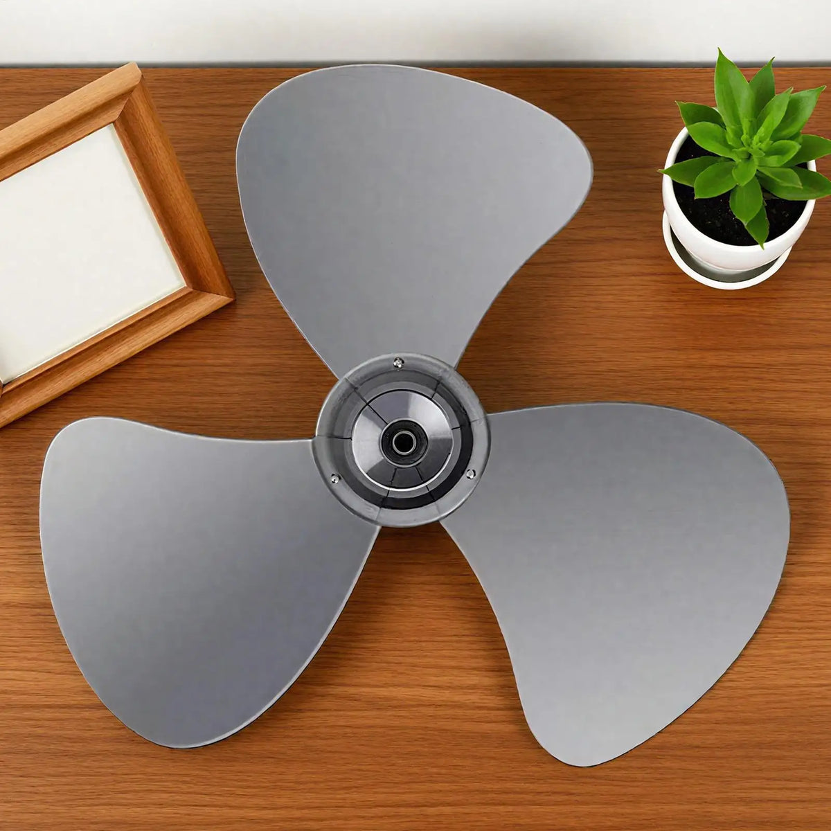 Universal 16 Inch Fan Blade Replacement Standing Floor Fan Leaf with Nut Cover Replacement Part for Living Room Bedroom Basement Vue