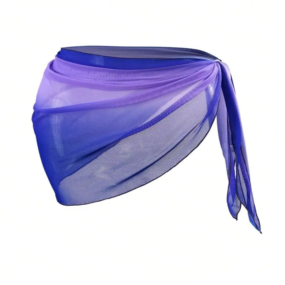 Chiffon Material Beach Dress Short Length Sheer Fabric Sarongs Vue