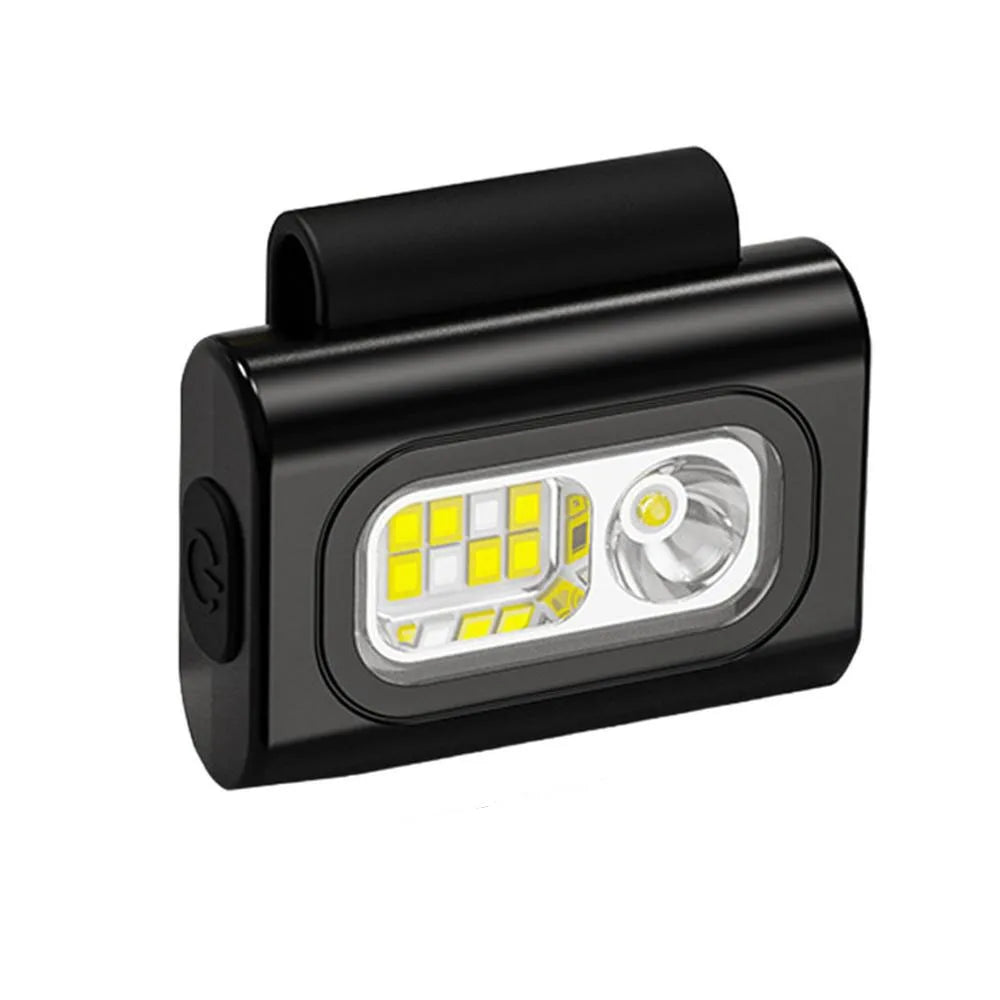 High Brightness COB LED Headlight Camping Visibility Jogging LED Light Safety Magnet Clip On Running Light Fishing Vue black-magnet