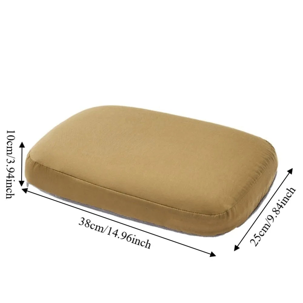 Breathable Slow Rebound Camping Pillow Removable Soft Sleeping Pillow Space-saving with Storage Bag Cervical Pillow Lunch Break Vue