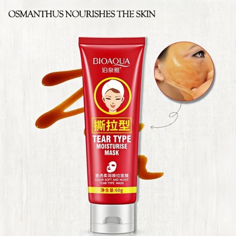 60g Peel-Off Mask, Containing Bamboo Charcoal, Glycerin and Other Skin Care Ingredients, Has a Fine, Soft Texture That Is Easy to Spread, Forms a Film Quickly, and Helps Absorb and Cleanse the Skin, Easily Removing Skin Oil a Vue