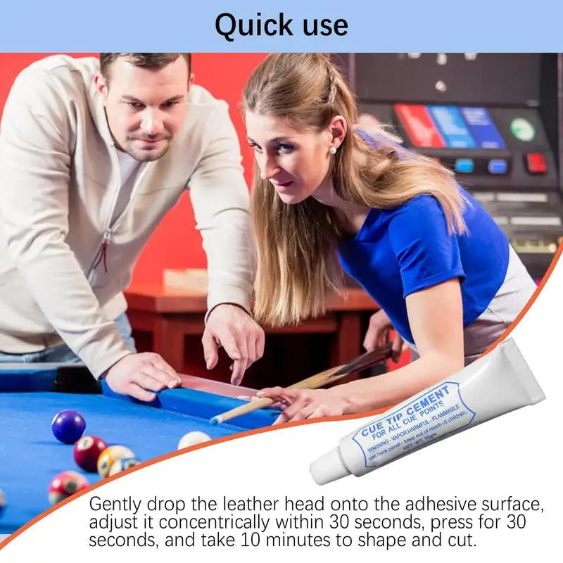 Pool Cue Tip Glue – Billiard Cue Repair Adhesive Tool Cue Tip Adhesive Vue