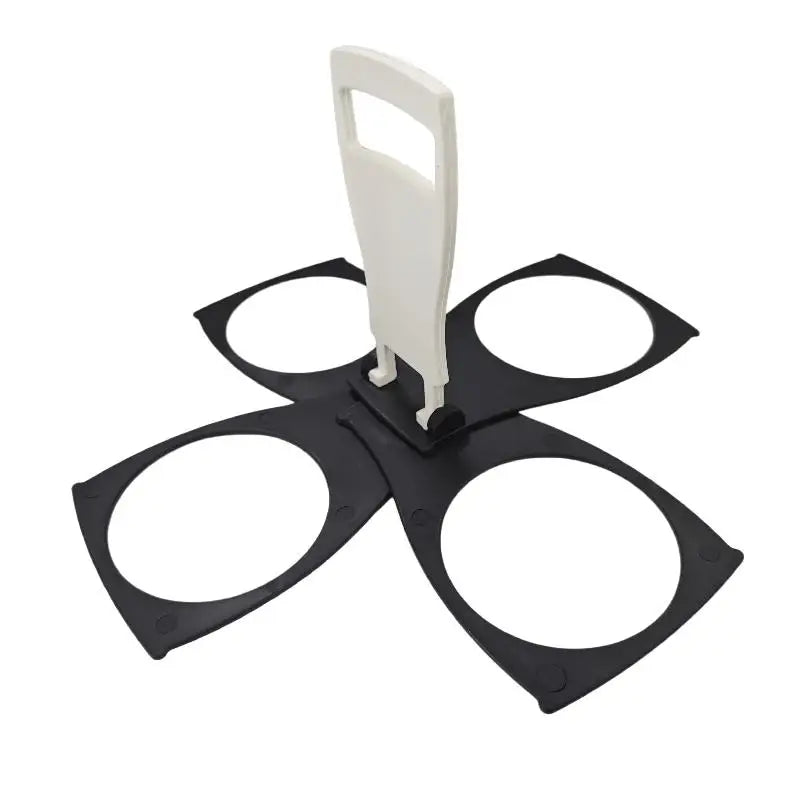Foldable 4 Cups Coffee Cup Holder with Handle Bottle Bracket for Cafe Commercial and Home Use Vue