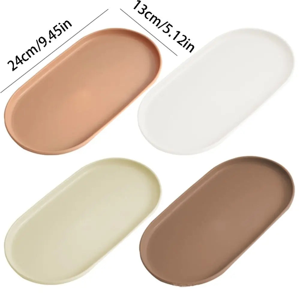 Stackable Dessert Tray Nordic Style Oval Reusable Storage Tray Multi-Function Plastic Dish Plate Wedding Party Vue