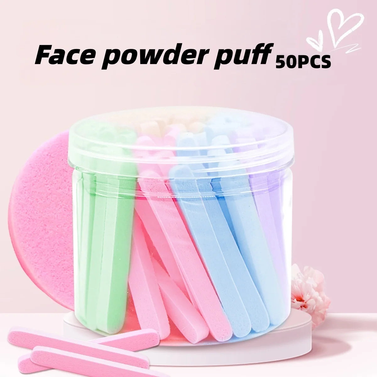 50Pcs/Set Compressed Face Wash Sponge Canned Smooth Skin Facial Sponges Disposable Face Cleansing Cotton Pad For All Skin Types Vue