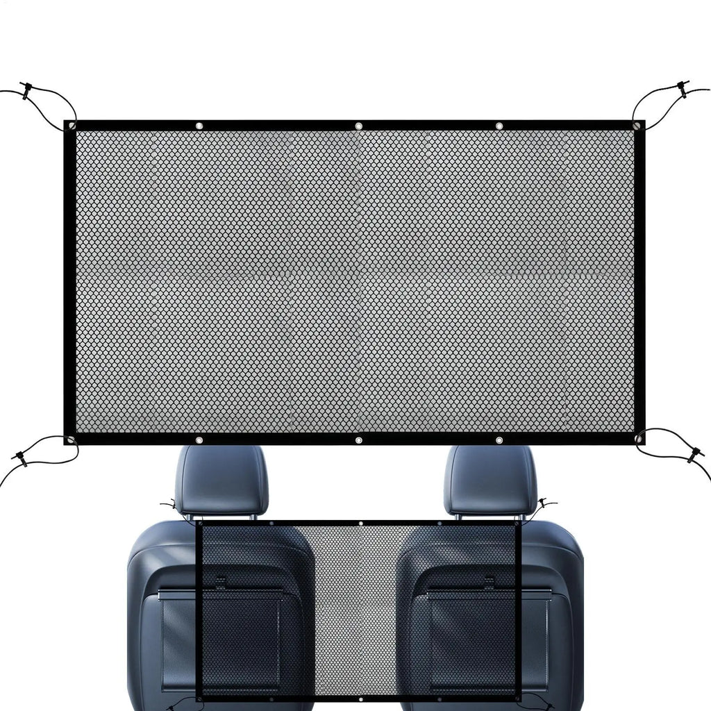 116x76cm Dog Net Adjustable Truck Divider Back Seat Barrier Heavy-Duty Foldable Isolation Net Car Accessories for Safe Driving Vue