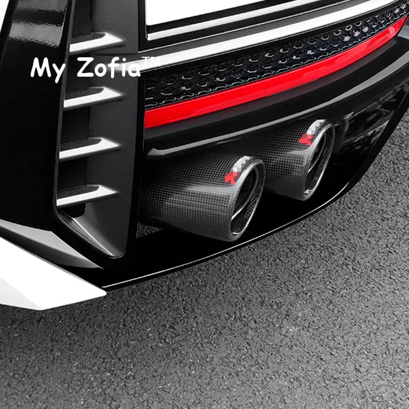 For New DODGE Attitude GT GAC Empow 2024 2025 Car Special Matte Glossy Carbon Fiber Muffler Exhaust Pipe Mount black Accessories Vue