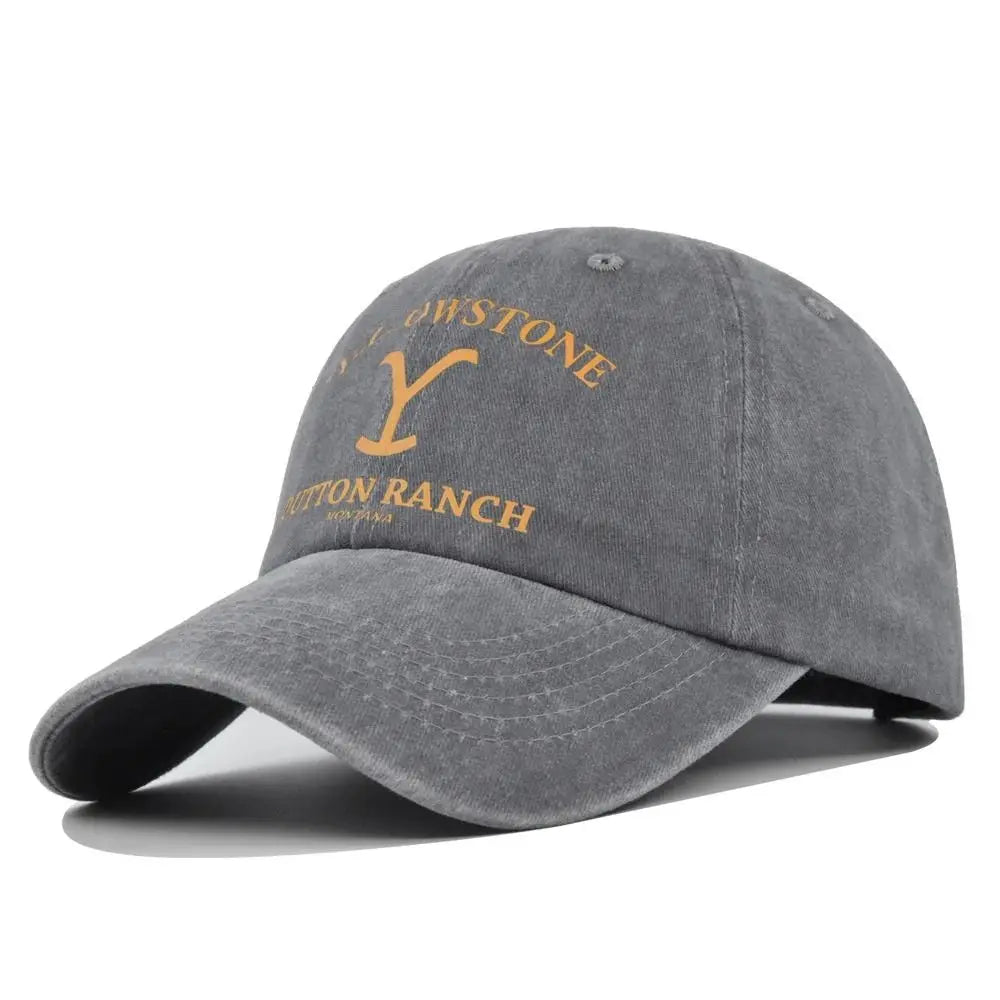 Vintage Yellowstone Dutton Ranch Baseball Cap Washed UV Protection