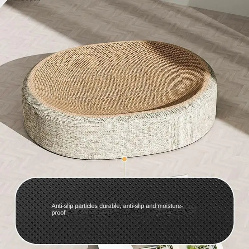 2in1 Cat Scratching Board Protect Furniture Grinding Claw Toys Oval Sisal weaving Wear-resistant Cat Nest Cat Accessories Vue
