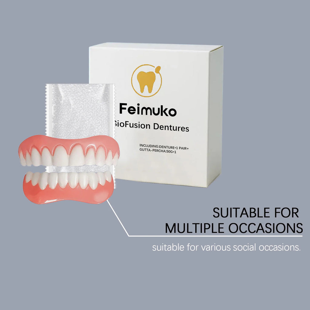 False Teeth Beauty Set, Comfortable Material Reusable Cosmetic Dentures, Enhance Smile & Oral Appearance Naturally Vue