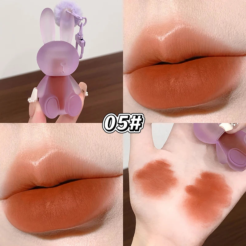 6 Colors Smooth Velvet Matte Orange Red Lipstick Lip Gloss Waterproof Sweat Resistant Lasting Easy To Color Lip Lipstick Makeup Vue 05