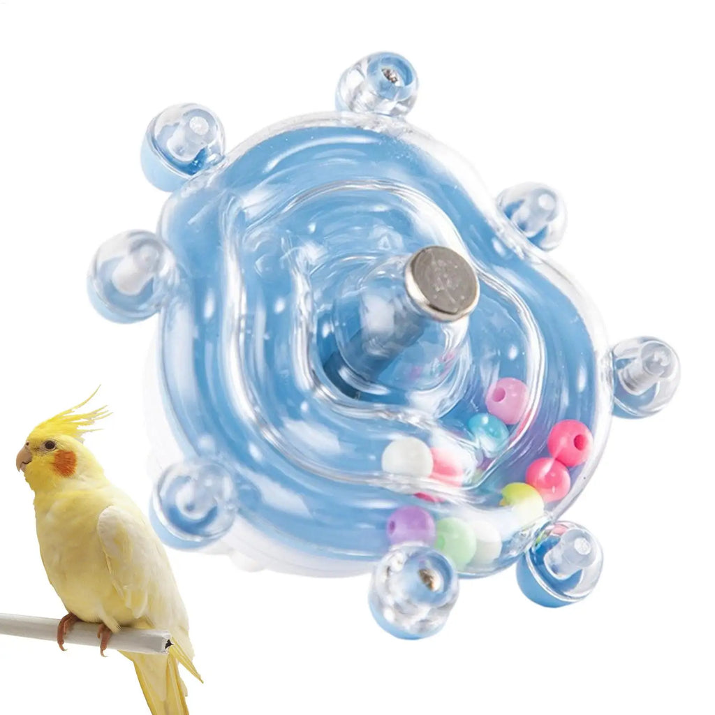 Parakeet Cockatiel Bird Toy Rotating Wheel Interactive Fun Inside Cage for Conure Canary Lovebird Macaw Enrichment Vue 1pcs random color