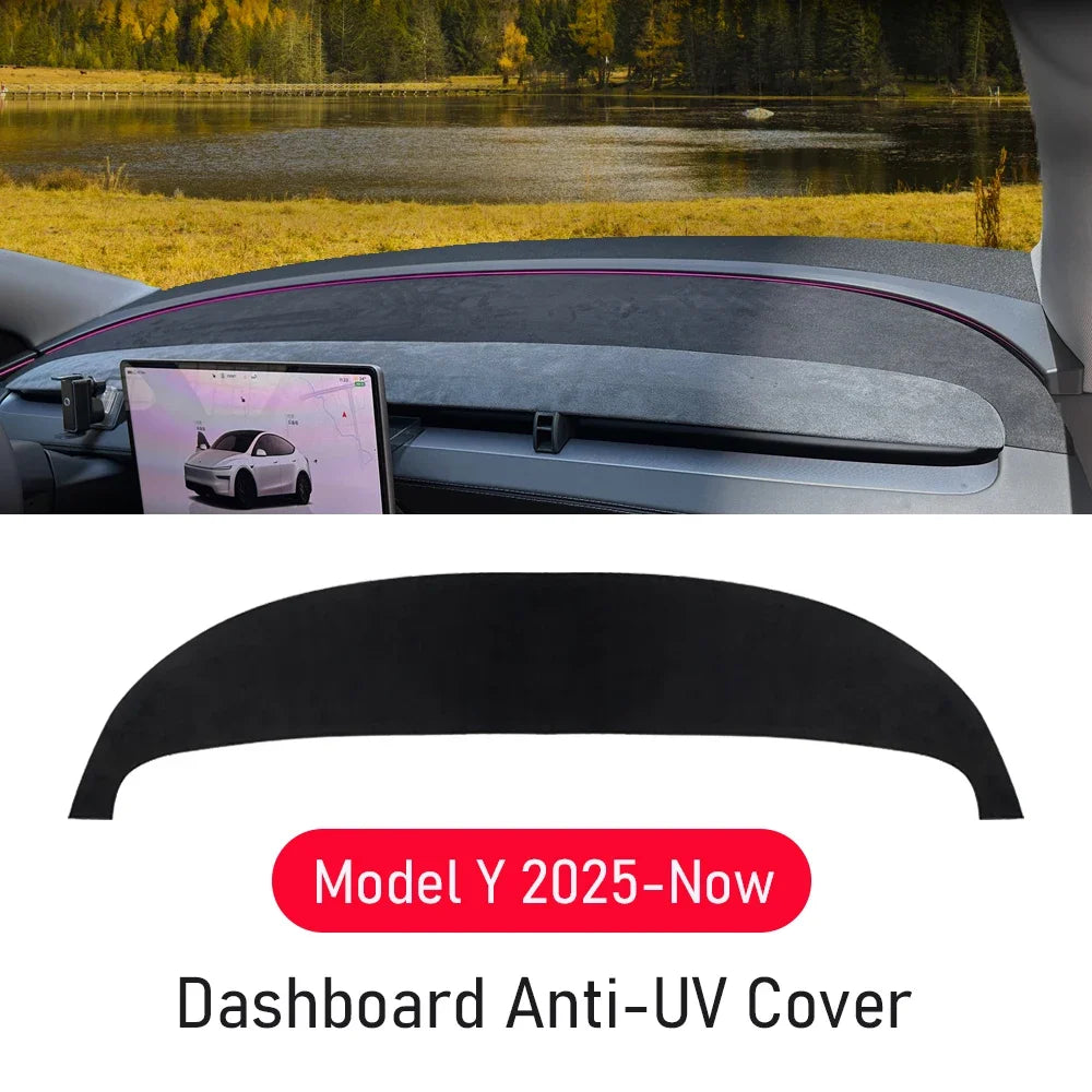 Tesmayx Anti-UV Dashboard Cover For Tesla Model Y Juniper 2026 2025 Center Console Accessories Dash Mat Protector Pad Sunshade Vue Model Y 2025-Present