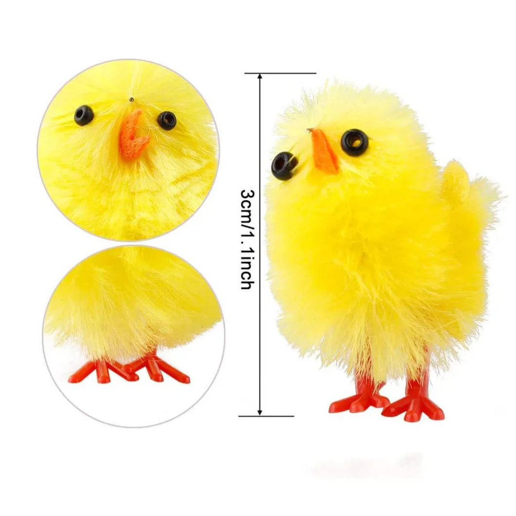 24-216PC Seasonal Craft Easter Yellow Mini Chick DIY Party Gift Egg Home Decor Holiday Decoration Festive Ornament Display Vue