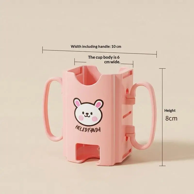 Anti-squeeze Cup Holder Adjustable Milk Juice Box Portable Drink Home Vue Pink