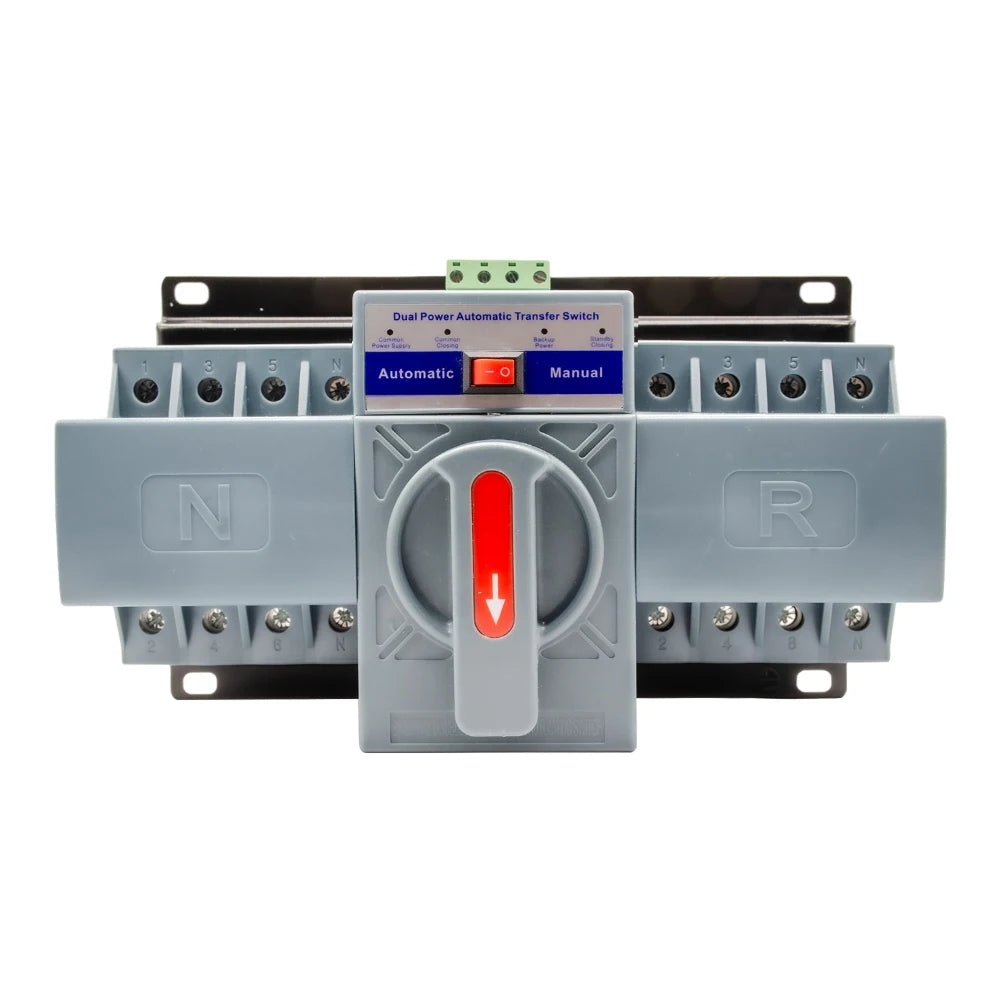 2P 4P 63A Dual Power Automatic Transfer Switch 220V CB Class ATS Household Toggle Switch Transfer Device Intelligent Switching Vue