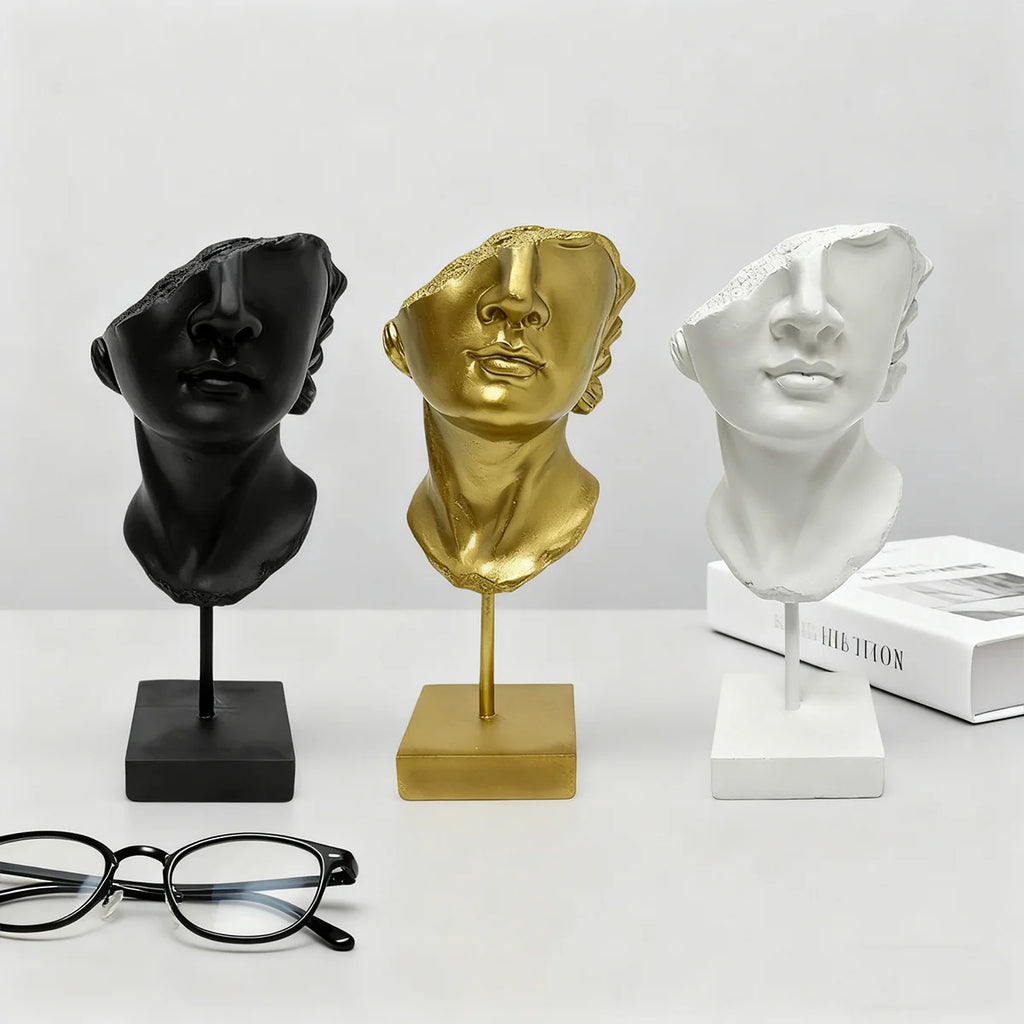 David Head Sculpture Resin OrnamentHome Decor Desktop Craft Collectible Vue