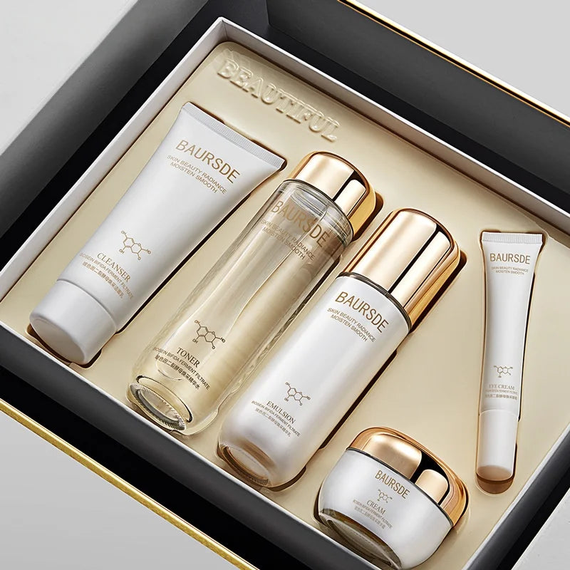 Bosein Retinol Skincare Five-Piece Set, Including Cleansing Balm, Essence Water, Eye Cream, Essence Lotion, Essence Cream, Contains Skin-Beneficial Ingredients Such as Bosein, Niacinamide, Centella Asiatica Extract, with a So Vue