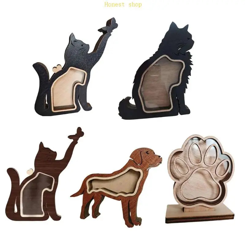 Personalized Wooden Pet Fur Keepsake Box | Cat & Dog Memorial Pet Keepsake Box Vue