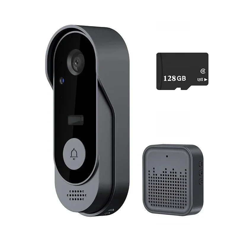 Tuya Doorbell With Camera Wireless Home Video Doorbell WIFI HD Outdoor Waterproof Door Bell Camera Security Video Intercom IR Vue With 128GB Card